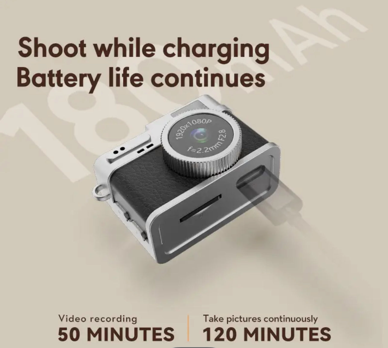 Cámara portátil mini, pantalla IPS de 0,96 pulgadas, grabación de video HD 1080P, formato de compresión H.264, formato de video AVI, regalos que se pueden llevar como joyas.