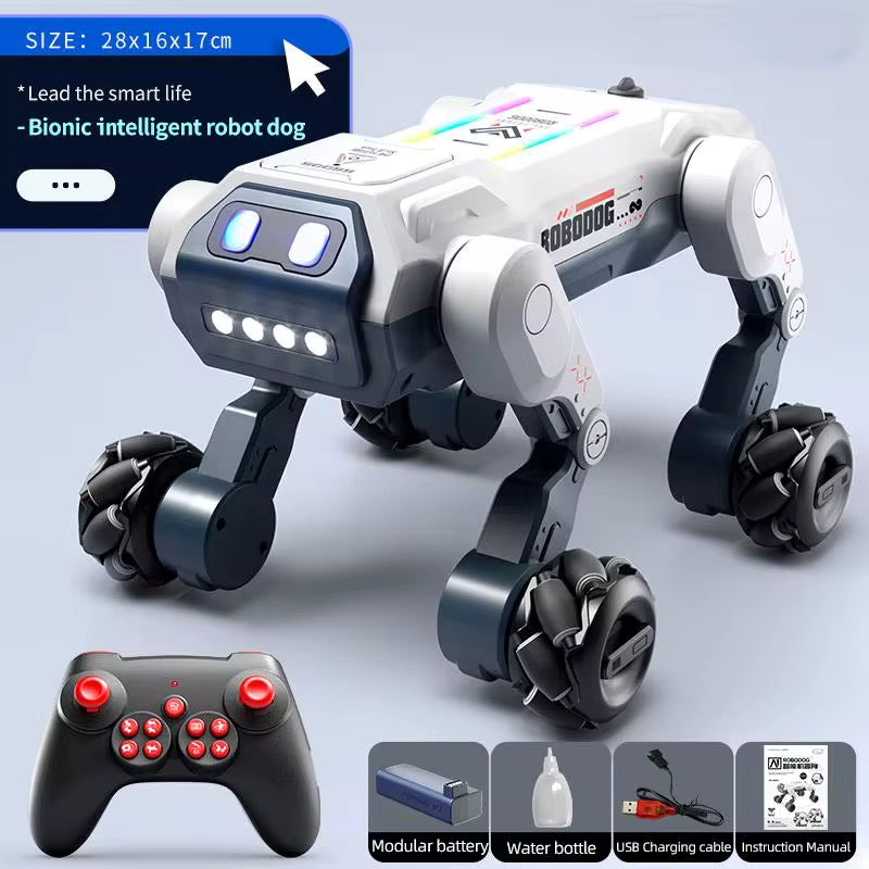 Perro 🐕 robot Control remoto inteligente Al Dog Robot New Cross-Border Horizontal Conversation Stunt Programación Juguete Características Singing Spray