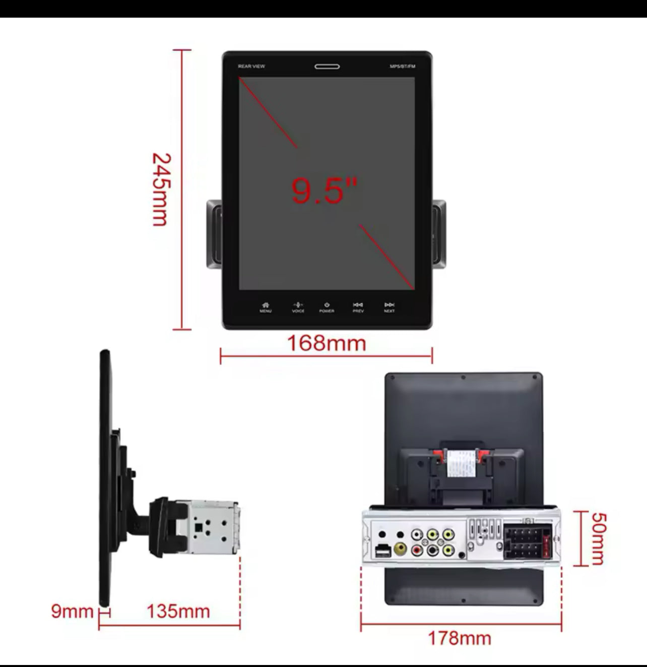 Radio de coche de un solo Din Carplay Android Auto pantalla táctil de 10,1pulgadas estéreo de coche con enlace de espejo Bluetooth FM USB