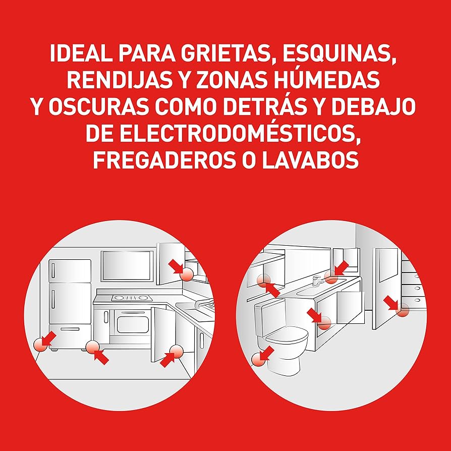 Jeringa Matacucarachas y Insectos en Gel para Grietas, Respiraderos y Rincones - 8 gr cucaracha