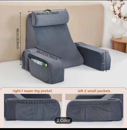 Almohada de Cama Suave y Cómoda para Leer - Adecuada para TV/Leer/Gaming/Descanso en la Cama, Sofá o Suelo, Tamaño Mediano 48.26cm Regalo de Graduación Regalo del Día del Padre Regalo del Día de los Padres