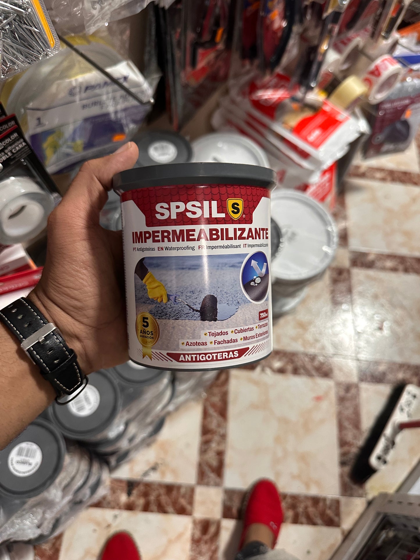 Pintura impermeable, resina, la mejor solución para goteras humedad de 750ml