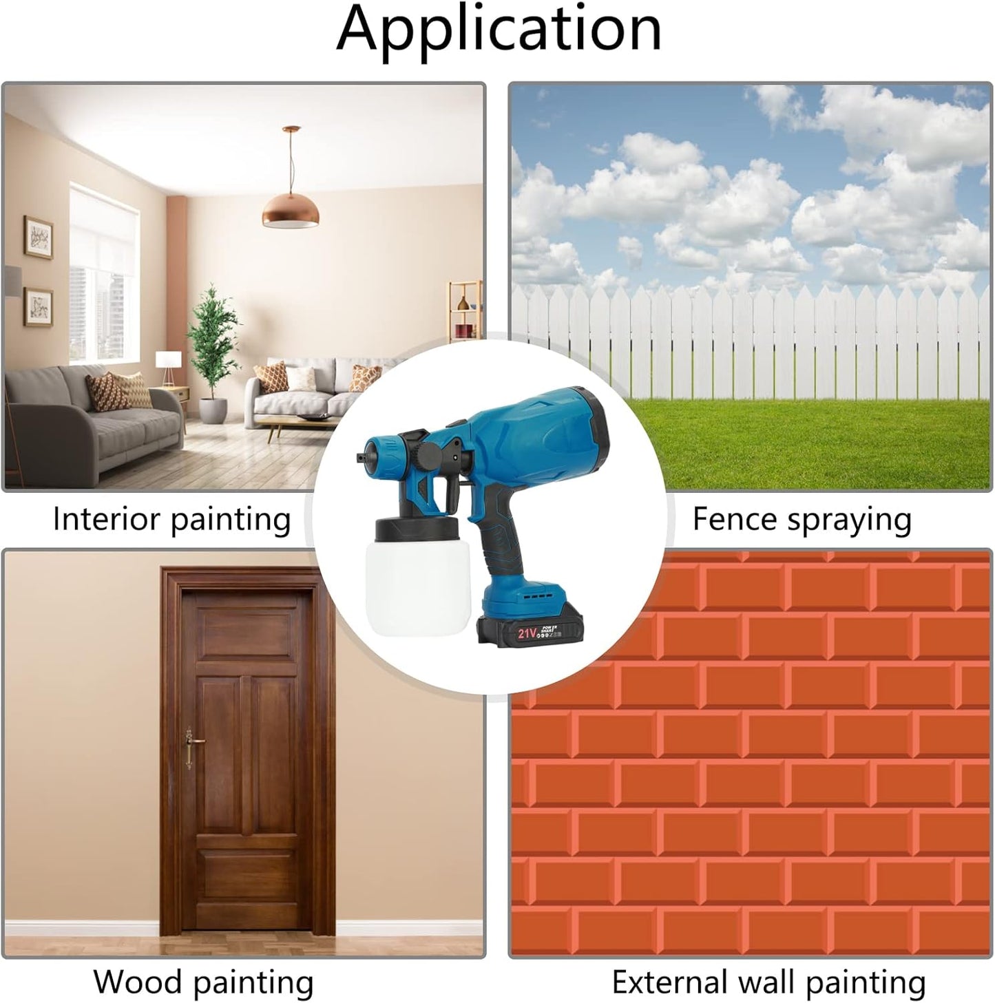 pulverizadores de pintura para interior y exterior del hogar, pulverizador de pintura para pintura de casa, rociador de pintura eléctrico, rociador de