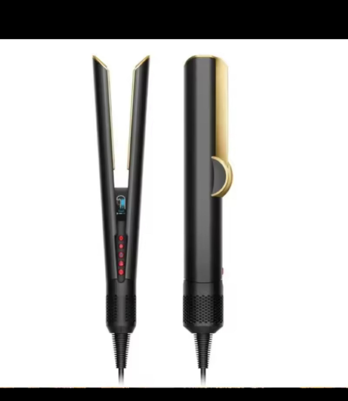 Plancha de pelo profesional 2 en 1 y secador de pelo, plancha plana para calentar el cabello, herramienta de peinado de larga duración con plancha de iones negativos