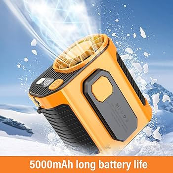 Ventilador de cintura portátil con clip en el cinturón, ventilador de refrigeración de 3 velocidades para exteriores, camping, viajes, senderismo