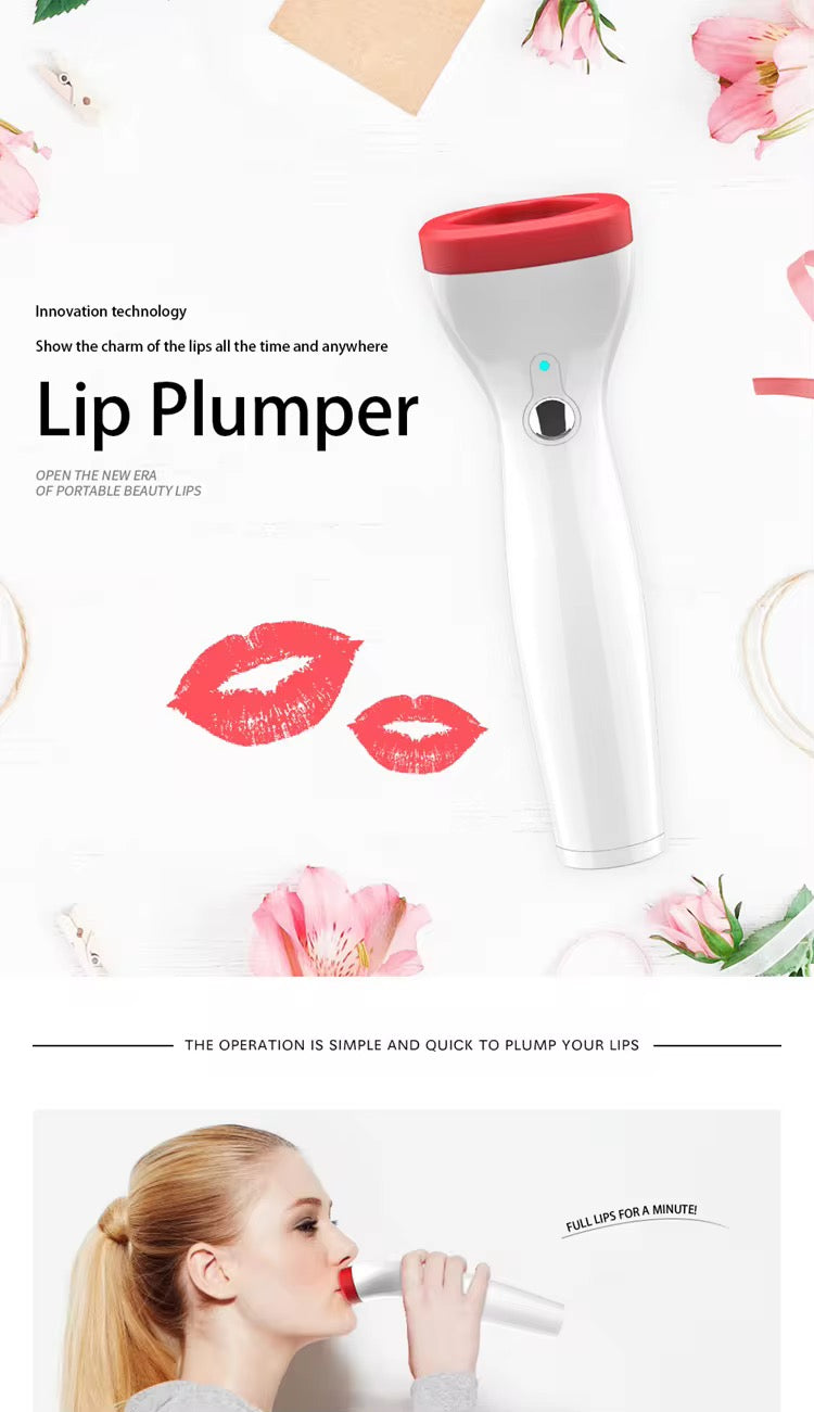Plumper eléctrico para labios, dispositivo de belleza con movimiento físico, no invasivo, indoloro, elimina las líneas de los labios, potenciador de labios eléctrico
