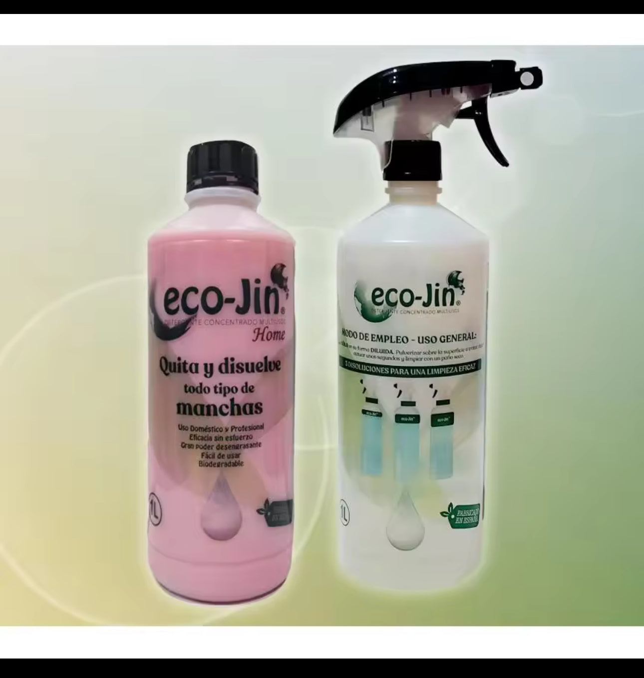 Eco jin producto de limpieza centrado