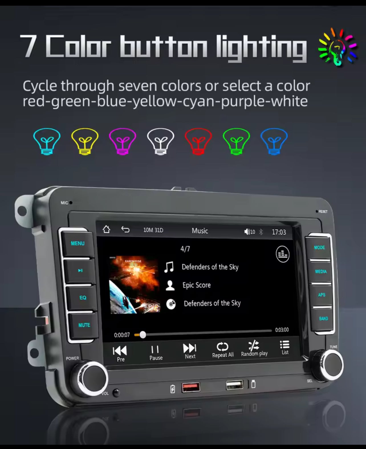 Radio multimedia con Android para coche