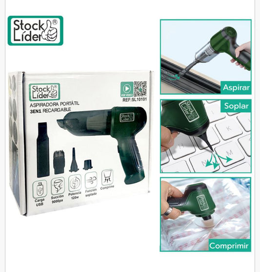 Mini aspiradora 3 en 1  recargable
