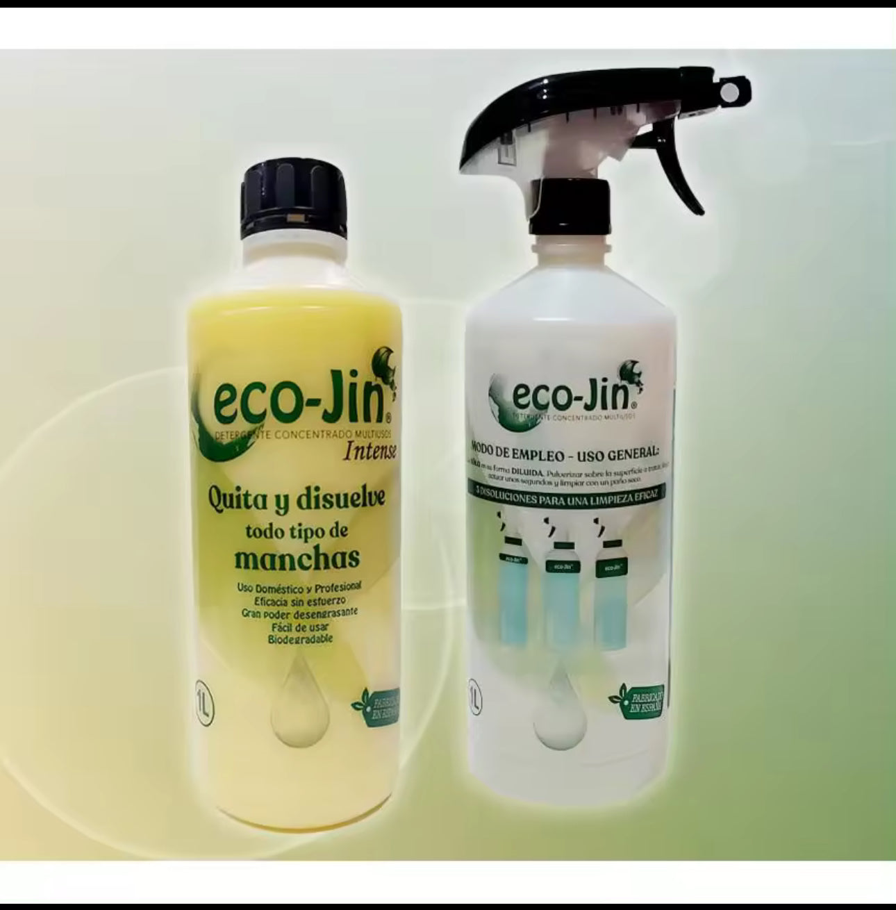 Eco jin producto de limpieza centrado