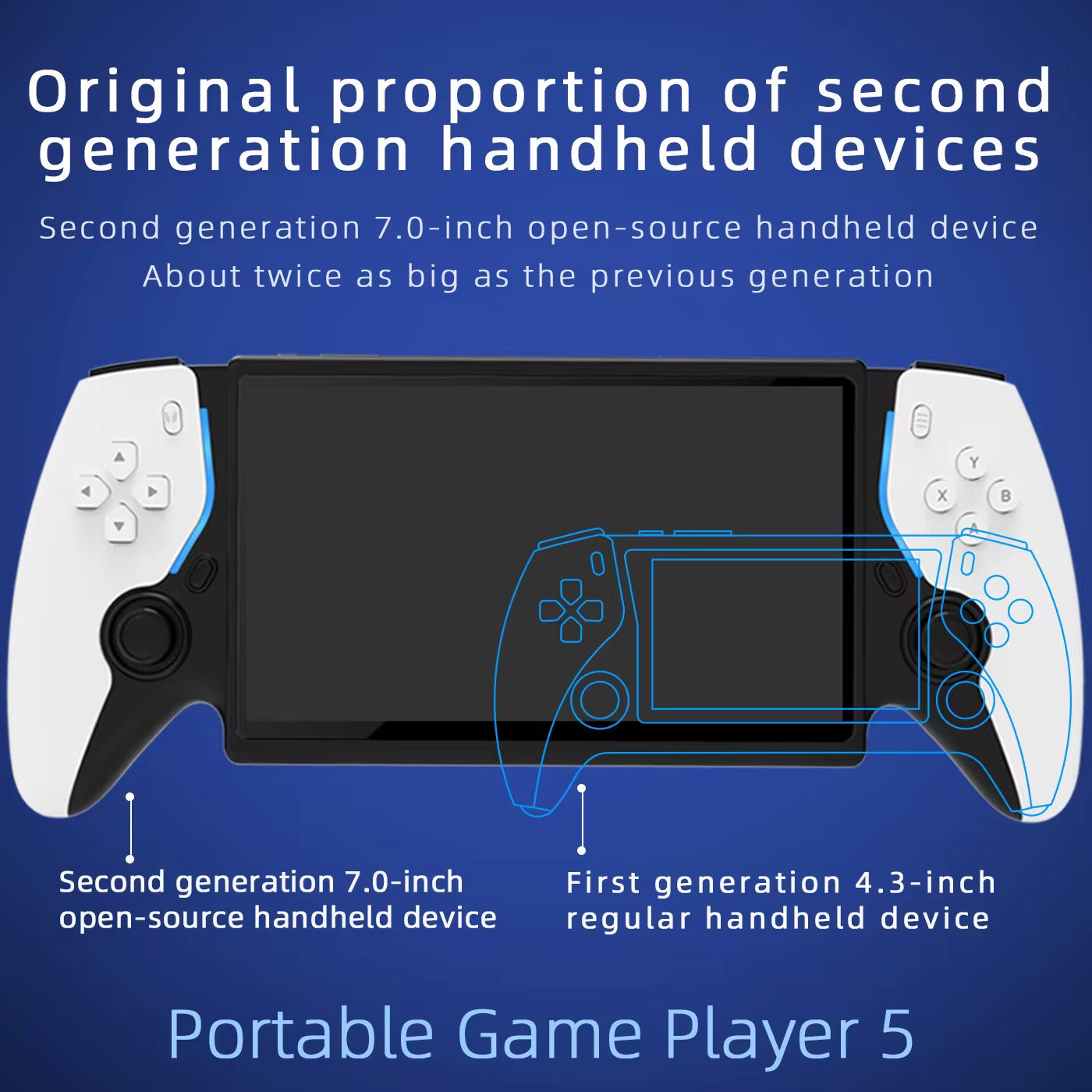 Consola de juegos portátil HC8000, 3500 MAh, pantalla grande de 7 pulgadas, 15000 juegos integrados, 64G, portátil Retro clásico nostálgico