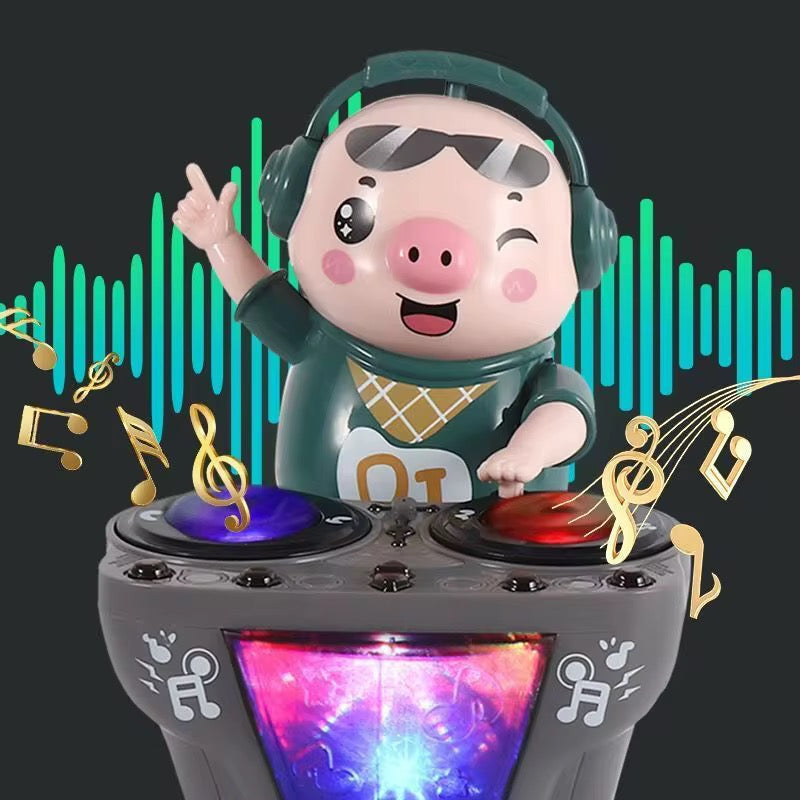 Juguete de cerdito, gracioso para niños y niñas con música y andador con pilas