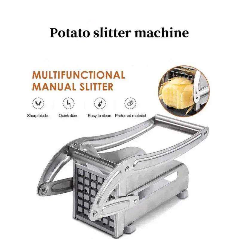 Rebanador de patatas fritas, fabricante de patatas fritas, cortador de patatas de acero inoxidable, cortador Manual de verduras, fabricante de patatas fritas, herramientas de cocina
