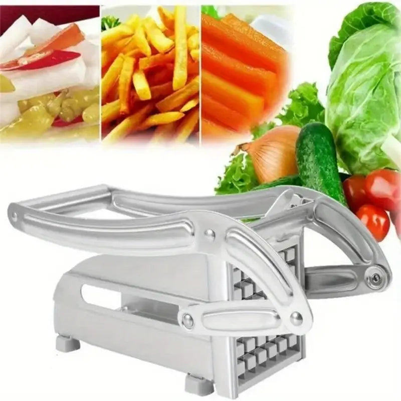Rebanador de patatas fritas, fabricante de patatas fritas, cortador de patatas de acero inoxidable, cortador Manual de verduras, fabricante de patatas fritas, herramientas de cocina