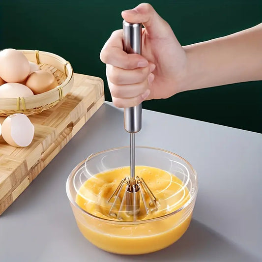 Batidor de huevos multifuncional de acero inoxidable y Espumador de leche, agitador Manual, adecuado para hornear, huevos y crema