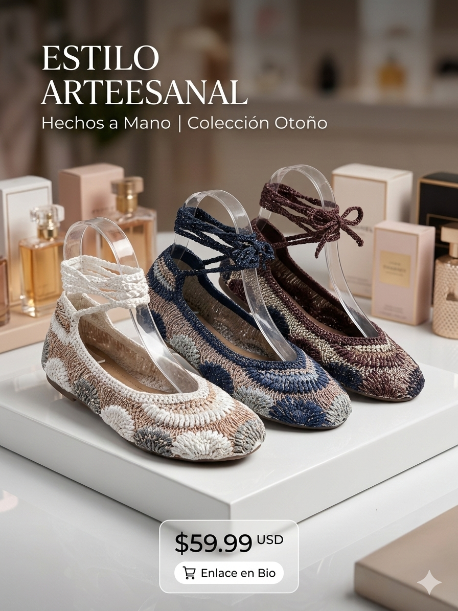 Lleva el arte en tus pies. Mocasines de crochet hechos a mano, cómodos y con estilo único. 👟🎨
🔥 OFERTA FLASH 🔥
Antes: ~~59,99€~~
¡HOY SOLO 19,90€! 💸