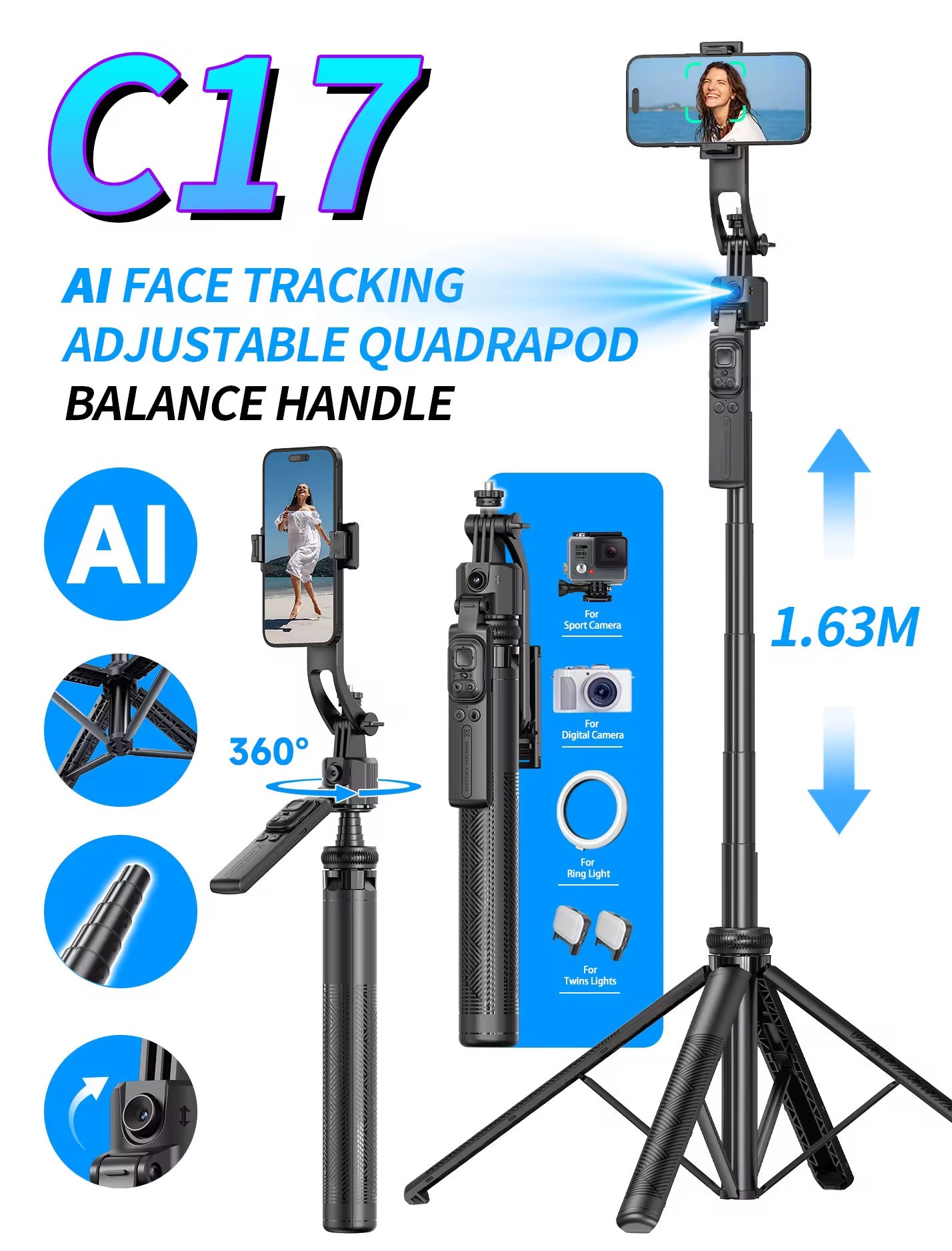 C17 Gimbal Estabilizador 360 – Www.CHULADAExpress.es