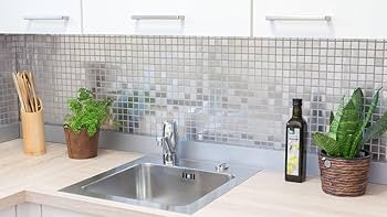 baldosas de mosaico Acero Metal Silver Steel I 1 arco Arco Tamaño: 298 x 298 mm
Cantidad incluida: 1 hoja/estera