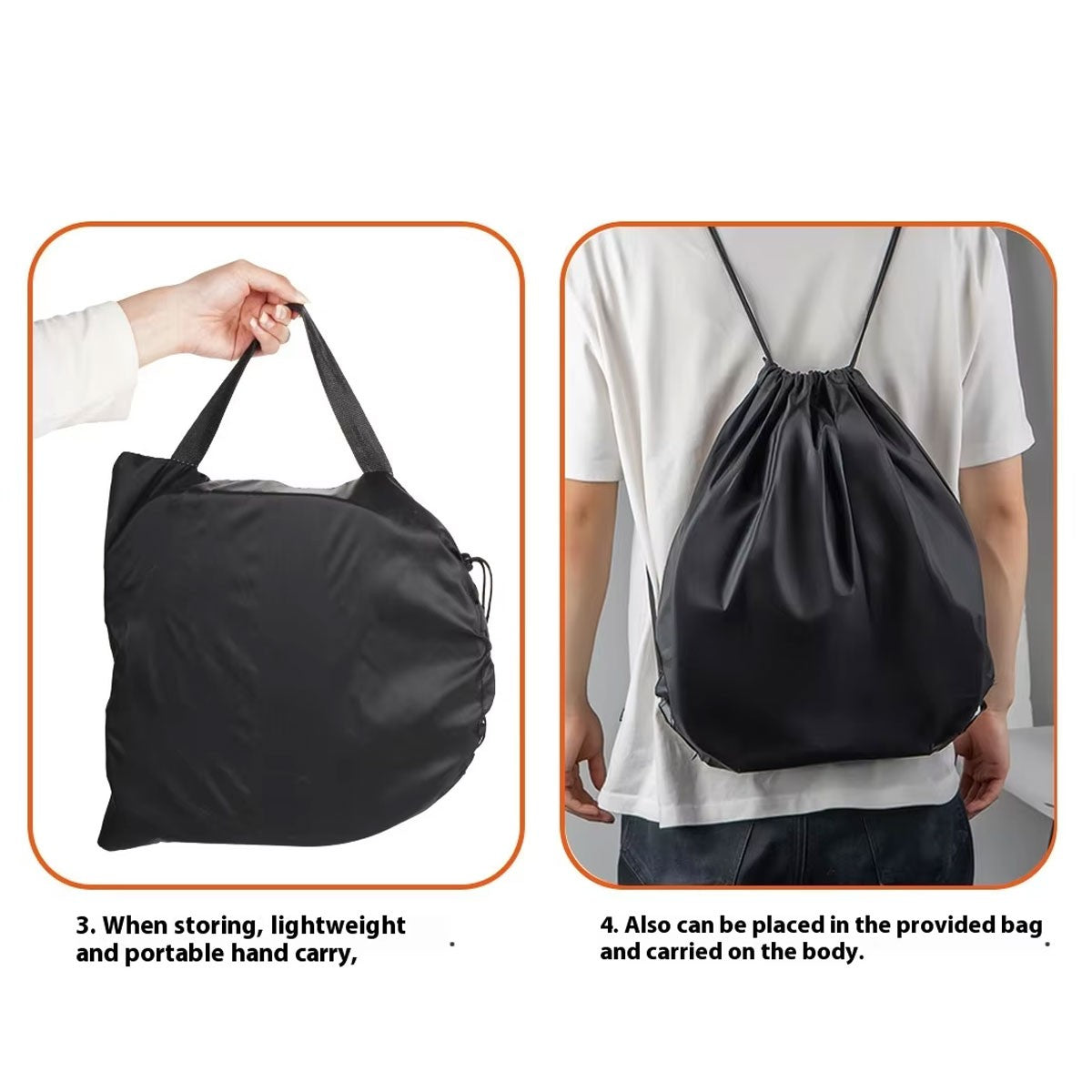 Inodoro portátil plegable para camping con bolsa. Inodoros portátiles para adultos con tapa