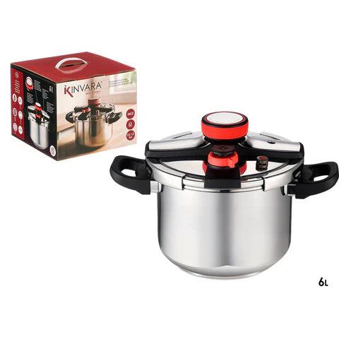 Olla Presión 6 Litros Rueda Silicona Argón