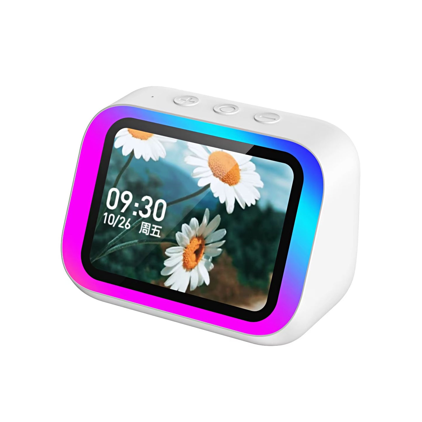 Altavoz inteligente Al con control de voz, pantalla LED y sonido de alta calidad, altavoz con función de reloj despertador