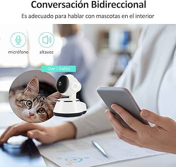 Cámara de Seguridad WiFi 360 Grados Domo HD 720P V380 Camara Inalambrica con Visión Nocturna y Audio Bidireccional Monitor para Hogar,Bebé y Mascota