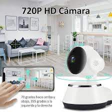 Cámara de Seguridad WiFi 360 Grados Domo HD 720P V380 Camara Inalambrica con Visión Nocturna y Audio Bidireccional Monitor para Hogar,Bebé y Mascota