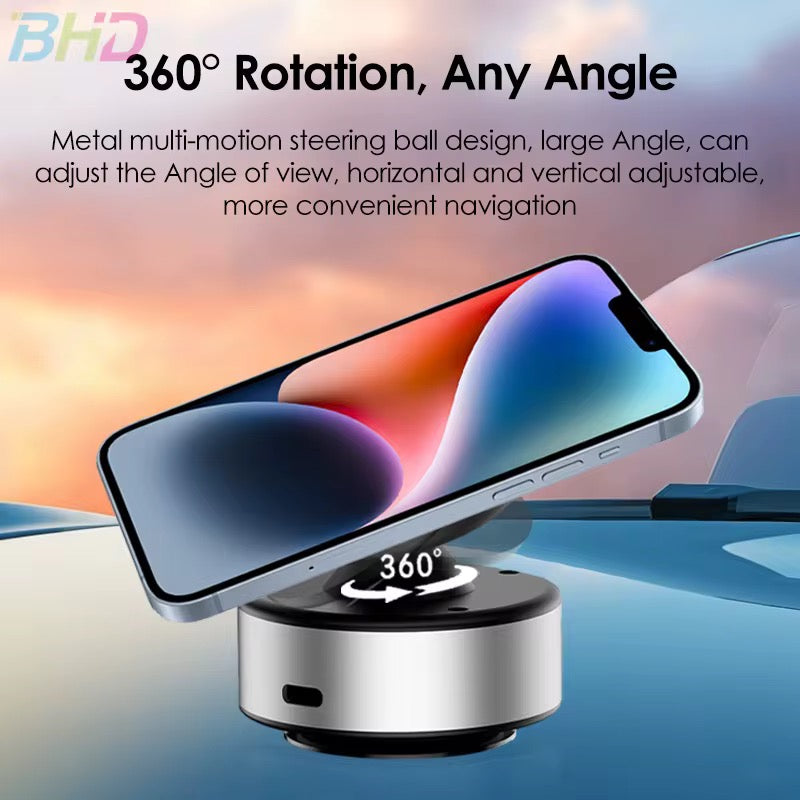 Nuevo Soporte mejorado para coche adsorción al vacío telescópico imán fuerte 15W carga inalámbrica rotación de 360° soporte de teléfono para teléfono