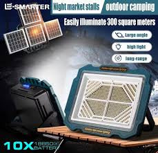 Foco de luz con placas solares