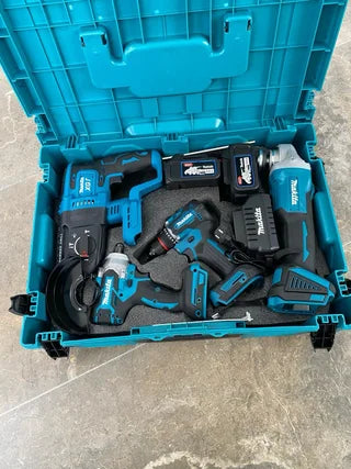 Juego de taladro con accesorios y tres batería de 48 W