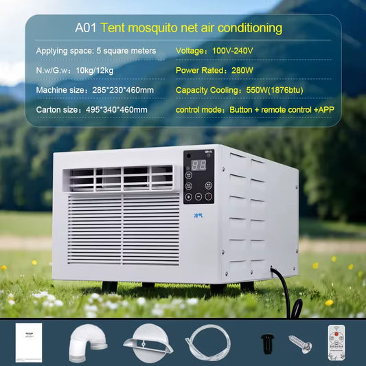 Nuevo mini aire acondicionado portátil para habitación, autocaravana, caravana