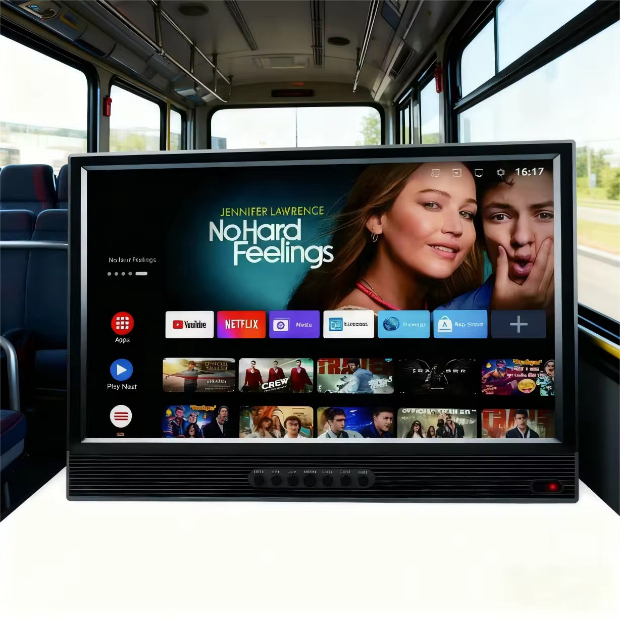 Televisor Inteligente Portátil con Batería Recargable Televisión Digital LCD HD de 20 Pulgadas para Camping y Uso en Autobuses al Aire Libre
