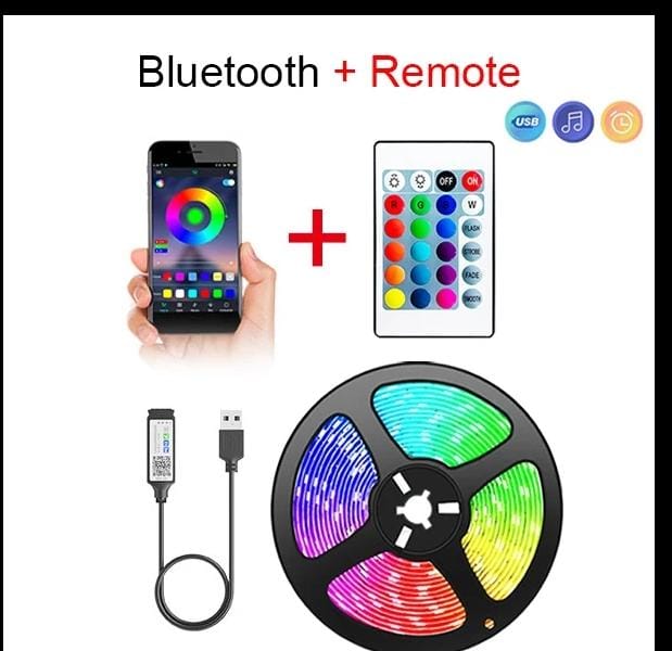 Cinta LED Bluetooth USB RGB 5050 SMD 5V – 5 metros