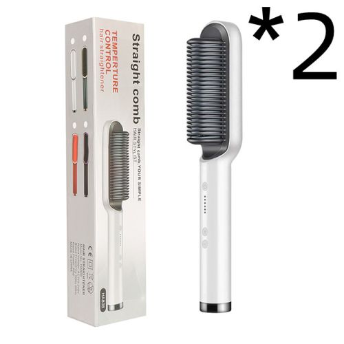 El 2 en 1 Hair Straightener Hot Comb Negative Ion Curling Tong