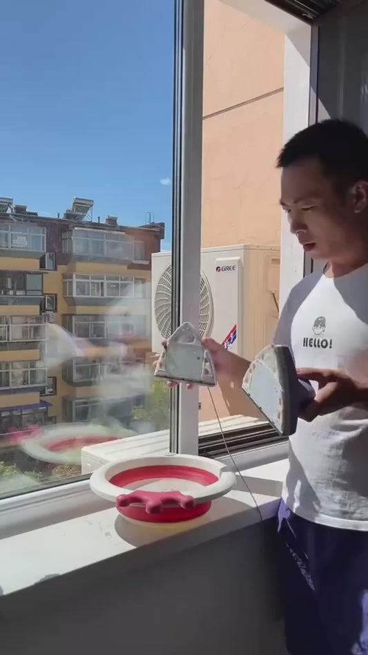 Limpia Ventanas Cristales Magnético de Doble Cara - Sistema Anticaída - Rápida y Eficiente - Reduce el Tiempo y el Esfuerzo