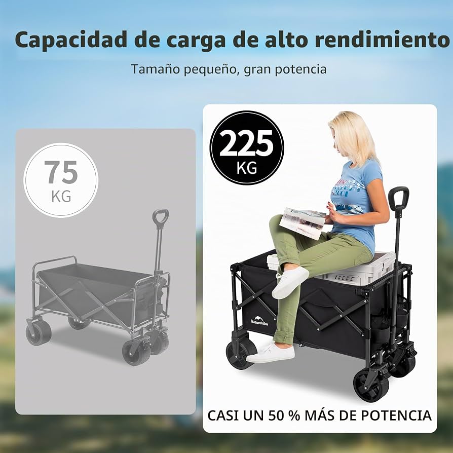 Carro transportador con ruedas anchas