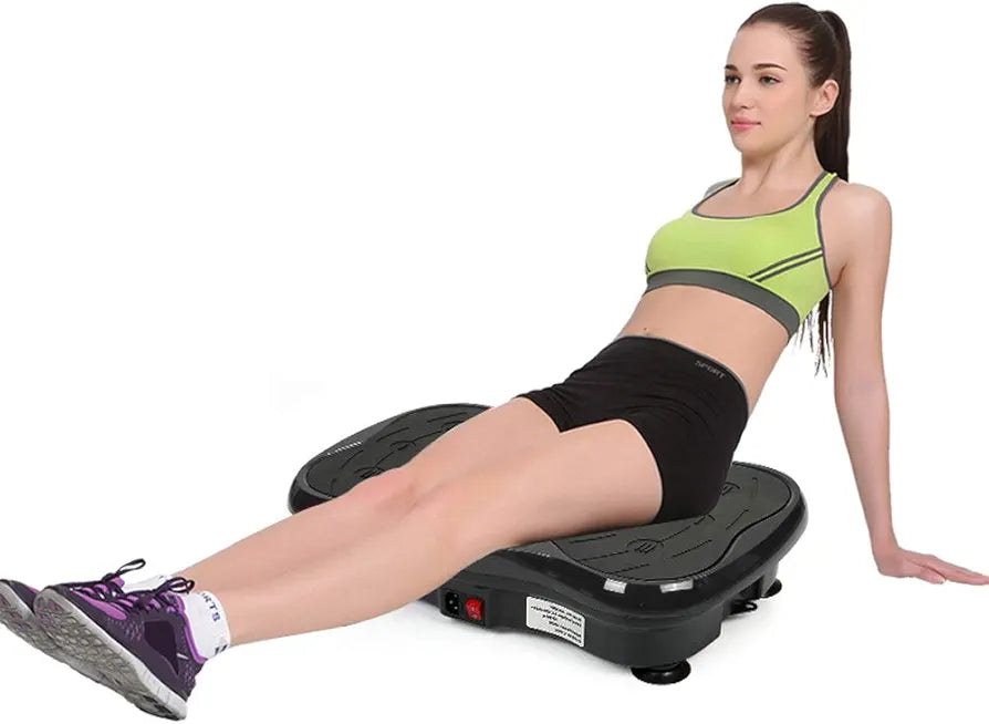 Plataforma Vibratoria Ultra Delgado,Plataforma Vibratoria de Fitness, 200W  con Bluetooth para conectarlo a la música  Plataforma Vibratoria,para fitness ultrafina, con motor dual 3D, extragrande, elimina el grasa y moldea el cuerpo en casa