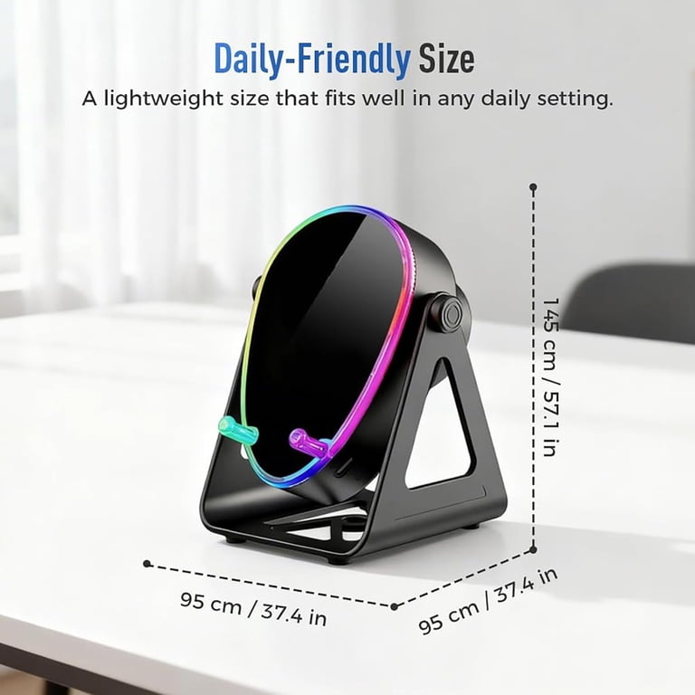 Altavoz Inalámbrico Bluetooth de Inducción 5 en 1 con Soporte para Teléfono, Carga Inalámbrica, Compatible con Dispositivos de 4-13 Pulgadas, Altavoz de Inducción con Iluminación RGB de 1800mAh, Cargador Rápido Compatible con iPhone