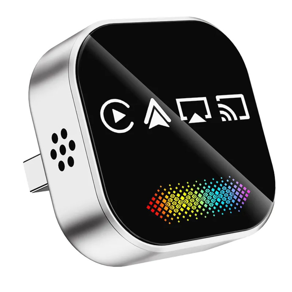 Adaptador en alambrico cuatro en uno carplay Android auto MirrorLink  y duplicador de pantalla