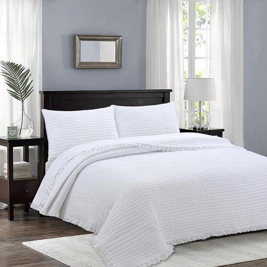 Colcha Volantes Cama 90/135/150 Colcha de Verano Ligera, Cubrecama para Todas Las Estaciones
