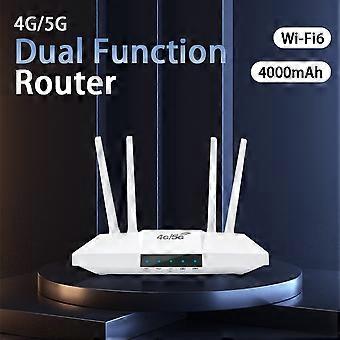 router inalámbrico 4G para el hogar, enrutador inalámbrico WIFI6 compartido, puerto de red único, batería extraíble, enrutador CPE 4G 5G (enchufe de la UE)
Marca: Unbranded