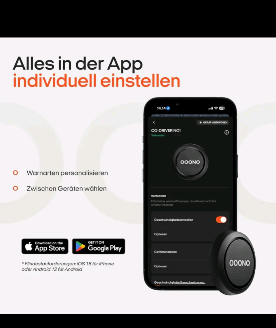 OOONO CO-DRIVER NO1 – Información en tiempo real sobre peligros y controles de velocidad