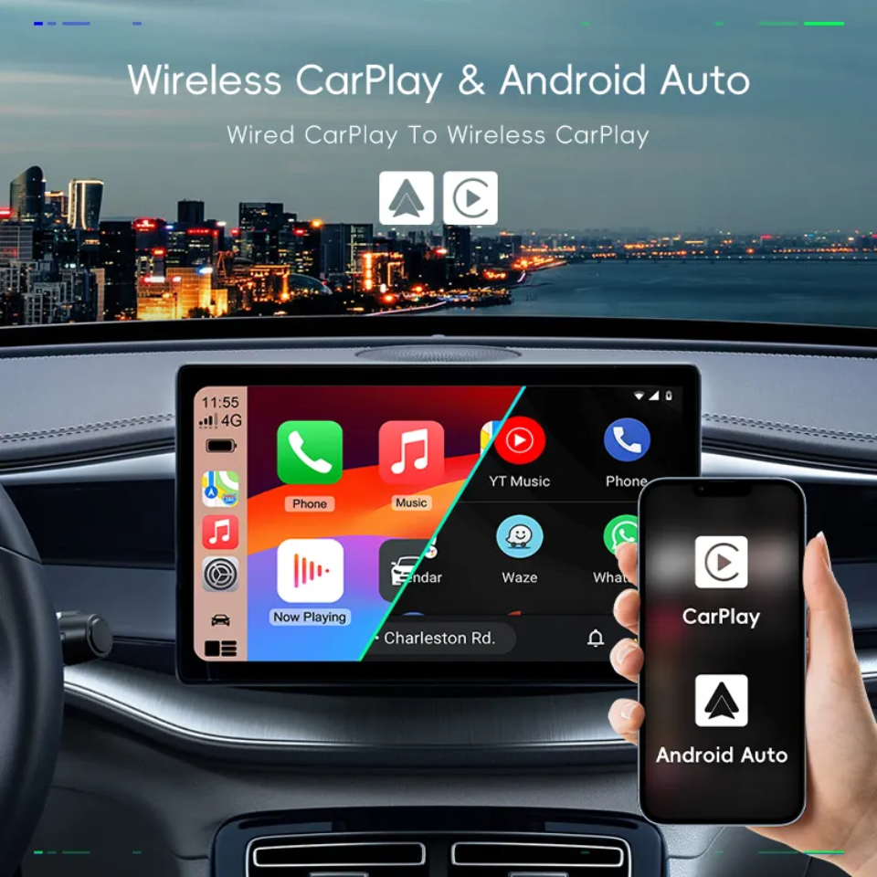 Adaptador en alambrico cuatro en uno carplay Android auto MirrorLink  y duplicador de pantalla